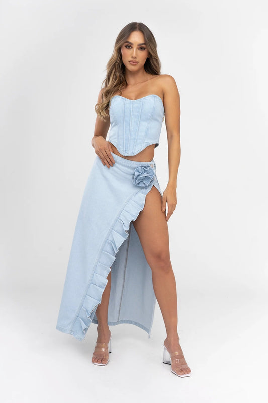 DISTRUTTA DENIM SKIRT