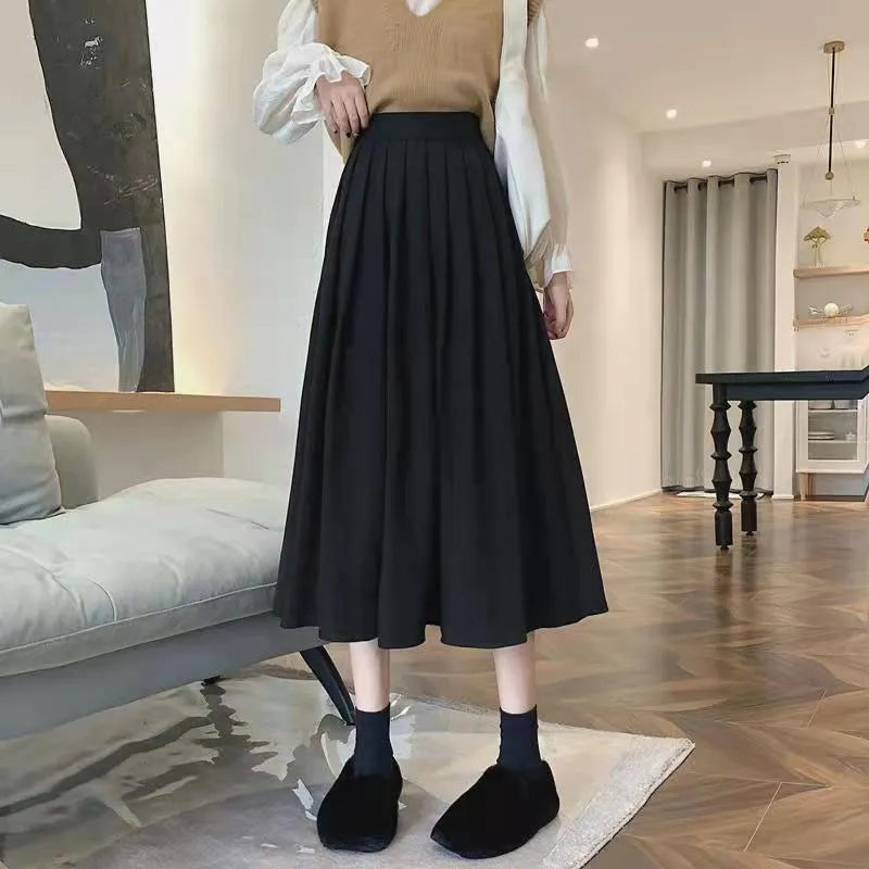 HIGH WAIST PLEATED SKIRT